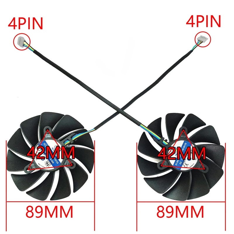 LTANDBR مروحة GPU جديدة 89MM 4PIN GA92S2U RTX 3060 Twin Edge ، لبطاقة الفيديو ZOTAC GeForce RTX 3060 3060TI Twin Edge - Image 2